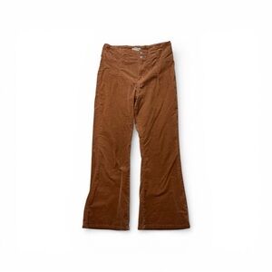 We The Free People Womens Flare Corduroy Pants Brown SZ 31x30 rust stretch soft